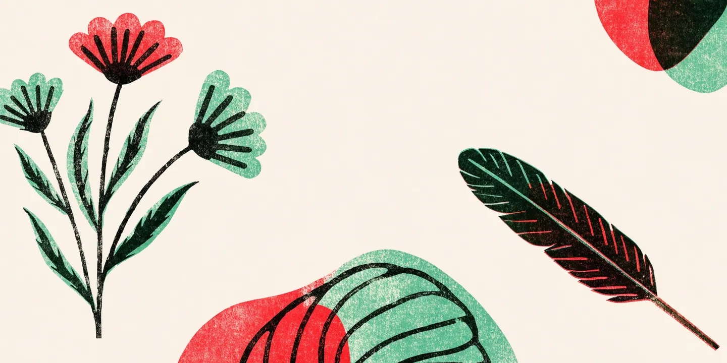 Illustration: gammal svensk almanacka med pressade blommor och fj\u00e4derpenna.